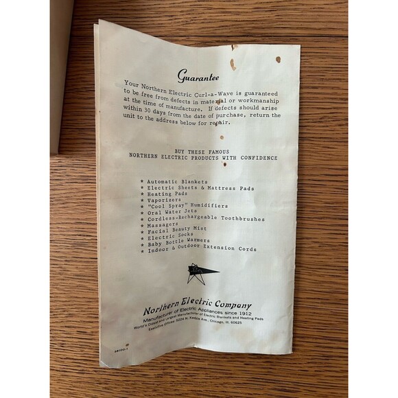 Vintage Northern Electric Pink Hair Curler with 3 Rollers, Box & Instructions - Picture 6 of 7